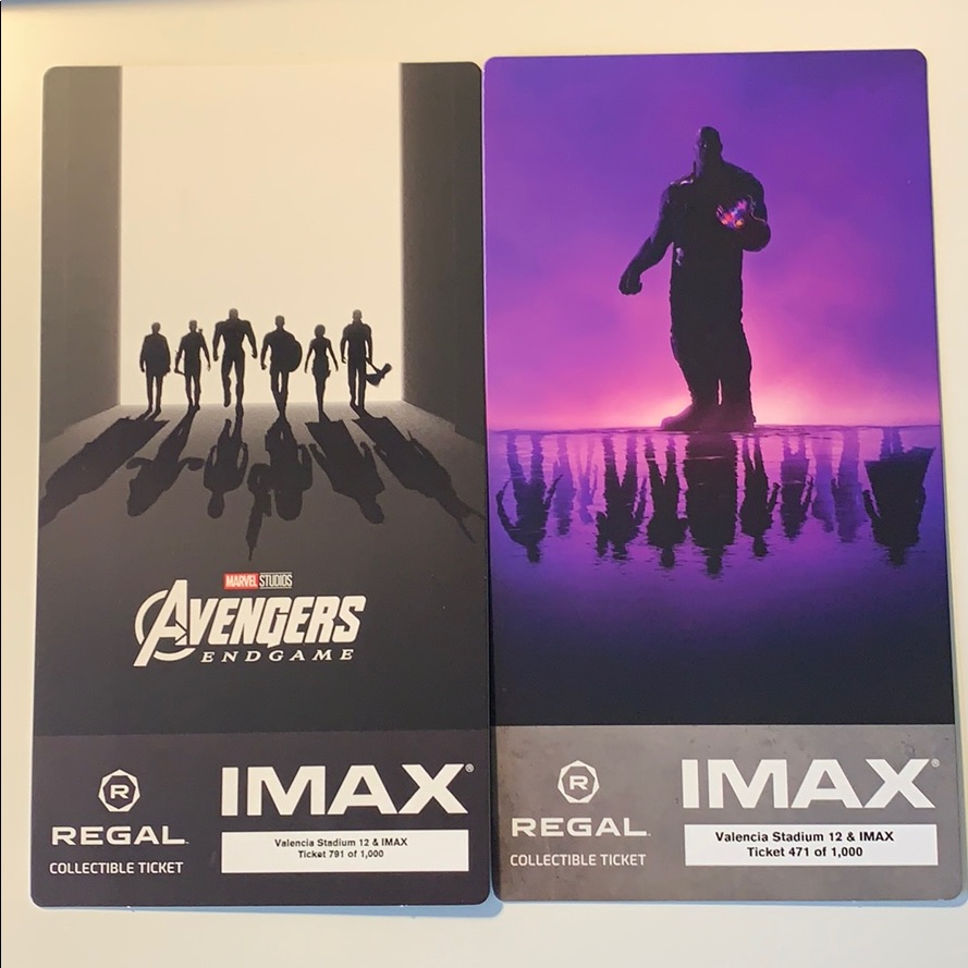 Week 1  Week 2 Endgame Imax Collectible Ticket